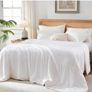 Globon Summer Comforter King,Luxurious Lightweight Blanket Hot Sleepers,Natural